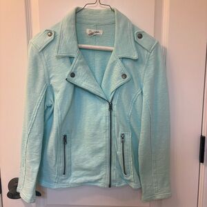 Aeropostale Light Aqua blue Women's Leather Jacket